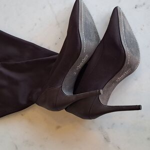 Chocolate Stiletto Heel Boots
